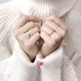 thumbnail image 3 of WIFKLSIIPG 2 Pieces Sun and Moon Lover Rings Set Simple Style Ring Promise Wedding Bands Ring Set, 3 of 7