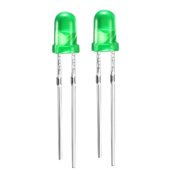 10pcs 3mm Green  Diode Lighting Electronic Component Emitting Light 2.8-3.2V