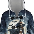 thumbnail image 4 of Happy Halloween Basset Hound Witch Pumpkins Bats All Over Print 3D Hooded Duffle Toggle Coat Bassets Dog Breed Lovers Gifts Idea - 13012, 4 of 6