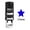 Blue Ink, variant on STAR Self Inking Mini Rubber Stamp Colop Round Decorative Teachers Stamps 12mm