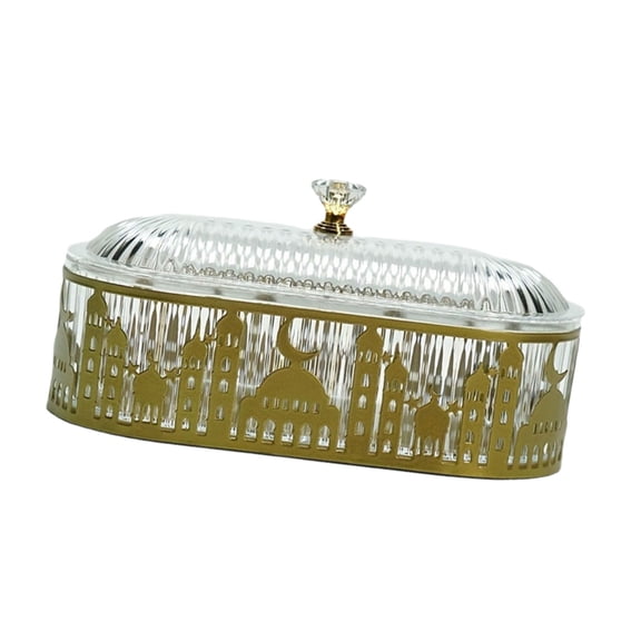 Artistic Middle Eastern Iron Tray for Eid and Ramadans Celebration Bread Plate