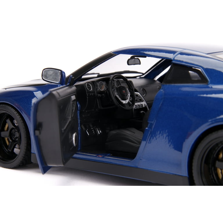 ミニカー FAST&FURIOUS JADATOYS 1/18 LED GT-R 1/18 Jada 2009 Nissan GT-R R35 (Blue Metallic and Carbon