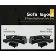 thumbnail image 5 of AYCP Furniture Sectional Sofa, Dark Gray Linen, 5 of 5