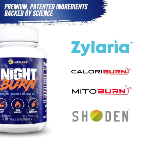 Alpha Lion Night Burn, Deep Sleep, Increase Metabolism - 60 Capsules