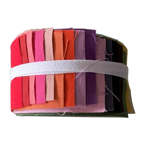 Wxqbjtam 26 Pieces Roll up Fabric Quilting Strips Jelly Rolls 2.5" for Sewing Clothes