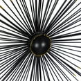 thumbnail image 4 of DecMode Black Metal Sea Urchin Starburst Wall Decor with Black Frame, 4 of 9
