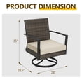 thumbnail image 4 of Sunvivi Patio Swivel Dining Chairs with 360-Degree Rotating, All Weather Rattan Chairs with Water-resistant Cushions & Metal Frame, Modern Outdoor Rocking Chair for Porch, Bistro, Balcony, 4 of 9