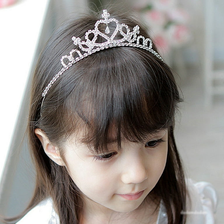 LNKOO 5-Piece Kids Princess Tiara Crown Pack, Glitter