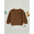 thumbnail image 4 of SUNSIOM Baby Knit Sweaters Long Sleeve Round Neck Cartoon Embroidery Pullover Infant Fall Tops, 4 of 7