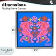 thumbnail image 4 of Stupell Industries Pink Tigers and Monstera Gray Framed Floater Canvas Wall Art, design by Carrie Cantwell, 4 of 10