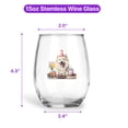 thumbnail image 5 of Happy Mother's Day Samoyed with Sweets and Flowers at a Picnic 15oz Stemless Wine Glass Mug Siberian Sammy Dog Lover Wine Glasses Cup - 13005, 5 of 5