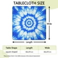 thumbnail image 2 of Blue Tie Dye Mandala Pattern Square Fitted Tablecloth with Elastic Edge,Square Table Cover,Washable Elastic Table Cover for Home Kitchen Party Decor 36"x36", 2 of 6