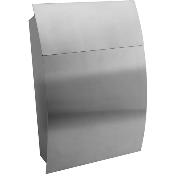 Modern Stainless Hardware MB1, Solid Grade 304 Stainless Steel Mailbox