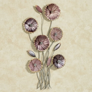 Charming Floral Array Wall Art Purple