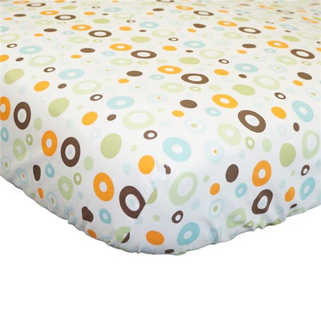 Cotton Tale SRST Griffonne des Cercles Multicolores dans un Drap de Lit d'Enfant