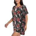 thumbnail image 2 of Lsque Autumn Forest Mushrooms Women's Short-Sleeved Pajama Set - 2 Piece Soft and Lightweight Sleepwear Set-4X-Large, 2 of 9