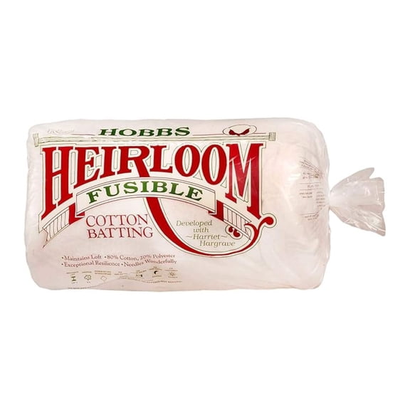 Heirloom Premium Fusible Cotton Blend Batting 90" x 108" from