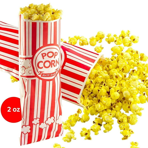 Popcorn Bags 500 Pack. Coated for Leak/Tear Resistance. Single Serving