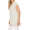 thumbnail image 2 of Women's Casual Polka Dot Short Sleeve Round Neck Tunic Tops with Side Pockets, 2 of 6