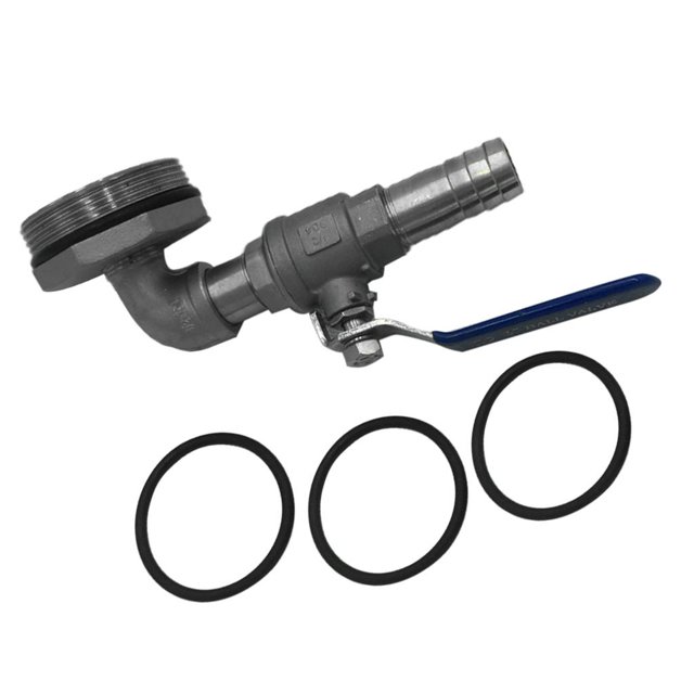 Grifo de Tambor con Manual de material acero Inoxidable 304, Se la la adaptaciónción a Aberturas de Tambor de 2 Pulgadas, Salida de 20 Mm kusrkot Accesorio para bidón de aceite