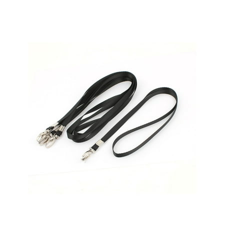 - Unique Bargains 5 x Swivel Metal Clip Flat Lanyard Neck Strap Black for Working Card Holder