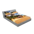 thumbnail image 2 of Ambesonne Tropical Fitted Sheet & Pillow Sham Set, Serenity Nature Green, Full, Green Brown, 2 of 2