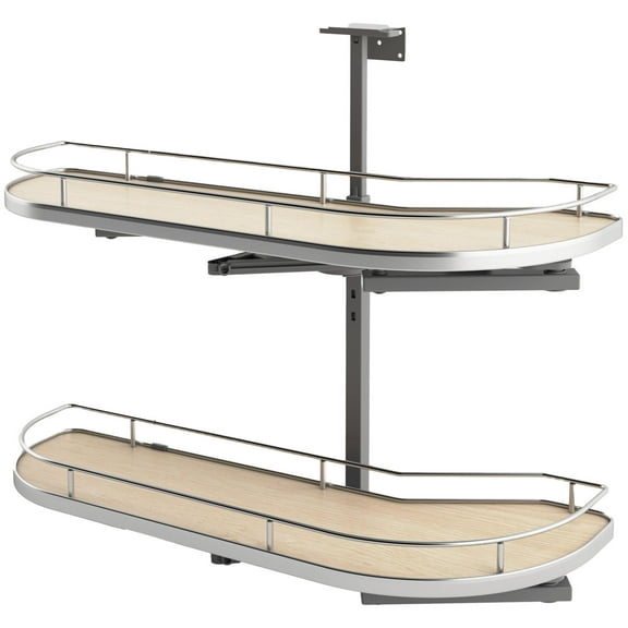Rev-A-Shelf 587-12-LMP Modern 32-3/4"W Pull Out Two Tier Lazy Susan Style Girasolo Cabinet