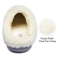 thumbnail image 4 of Needbo Women's Fuzzy Slippers Memory Foam House Outdoor Indoor Warm Soft Plush Lining Slip On Bedroom Shoes, Grey Size 12-13, 4 of 6