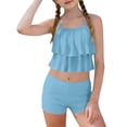 thumbnail image 4 of Niñas Trajes de Baño de Dos Piezas Tamaño 10-12 Verano Weiyi Impresión Traje de Baño de Playa con Estampados Florales Set de Dos Piezas Shorts, 4 of 9