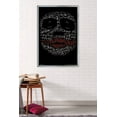 thumbnail image 2 of DC Comics Movie - The Dark Knight - The Joker Face In Text Wall Poster, 22.375" x 34", Framed, 2 of 2