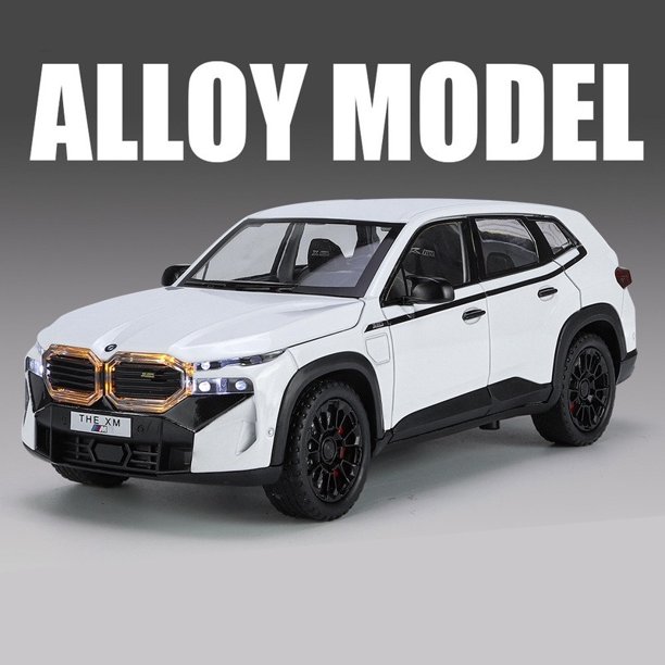 Modelo de coche deportivo de aleación XM SUV 1:24, coche de juguete de Metal fundido a presión, modelo de simulación, colección de sonido y luz, regalo para niños