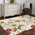 thumbnail image 3 of 2.7'x5' Area Rugs, Farmhouse Botanical Indoor Outdoor Area Rug for Living Room Bedroom, Pastoral Summer Spring Floral Washable Bathroom Rugs Kitchen Floor Carpet Mats Home Decor Aesthetic, 3 of 8