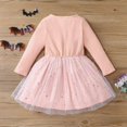thumbnail image 2 of YEEDISON Baby Dress Children's Dress Autumn and Winter Girl Dress Cotton Bat Pattern Mesh Long Sleeve Halloween Party Girl Dress for 18M-6Y, 2 of 4