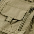 thumbnail image 6 of Puntoco Men's Lightweight Casual Vest Outdoor Work Zipper Travel Vest Coats for Men Khaki 8(XL), 6 of 8