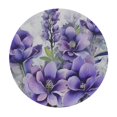 thumbnail image 2 of Nawypu  Round Table Cover, Waterproof Reusable Table Cloth Round Fitted Vinyl Tablecloth with Elastic Edged for Parties Outdoors, Purple Lavender and Dragonfly, 2 of 7