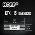 thumbnail image 3 of HQRP 2-Pack KTK-15 Midget Fast-Acting Digital Multimeter Fuse 15 A 600V 100kA IR Replacement for Bussmann KTK15, Limitron KTK-15A, Littelfuse KLK15 Compatible with Fluke P/N 892583, 3478712, Tektronix, 3 of 7