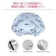 thumbnail image 4 of Cartoon Cool Shark Shower Cap, Reusable Bath Hair Hat for all Hair Lengths Hair Cover with Elastic Band Double Waterproof Layers Bathing Hat, 4 of 5