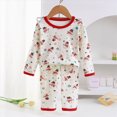 thumbnail image 2 of HCNTES Toddler Boy Underwear Pajamas Clothes Set Baby Boy Long Sleeve Shirt and Pant Sets All-Weather Loungewear Outfits Set for Kids(A01-Watermelon Red,2-3 Years), 2 of 5