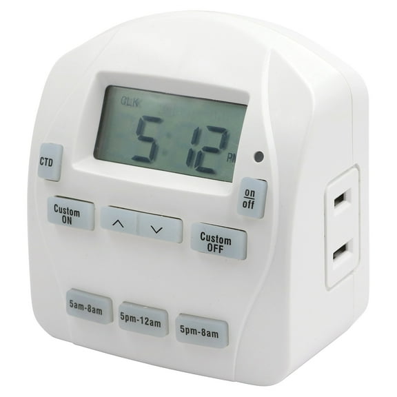 Prime TNIDP12 EZ-SET 1-Outlet 24-Hour Digital Indoor Timer