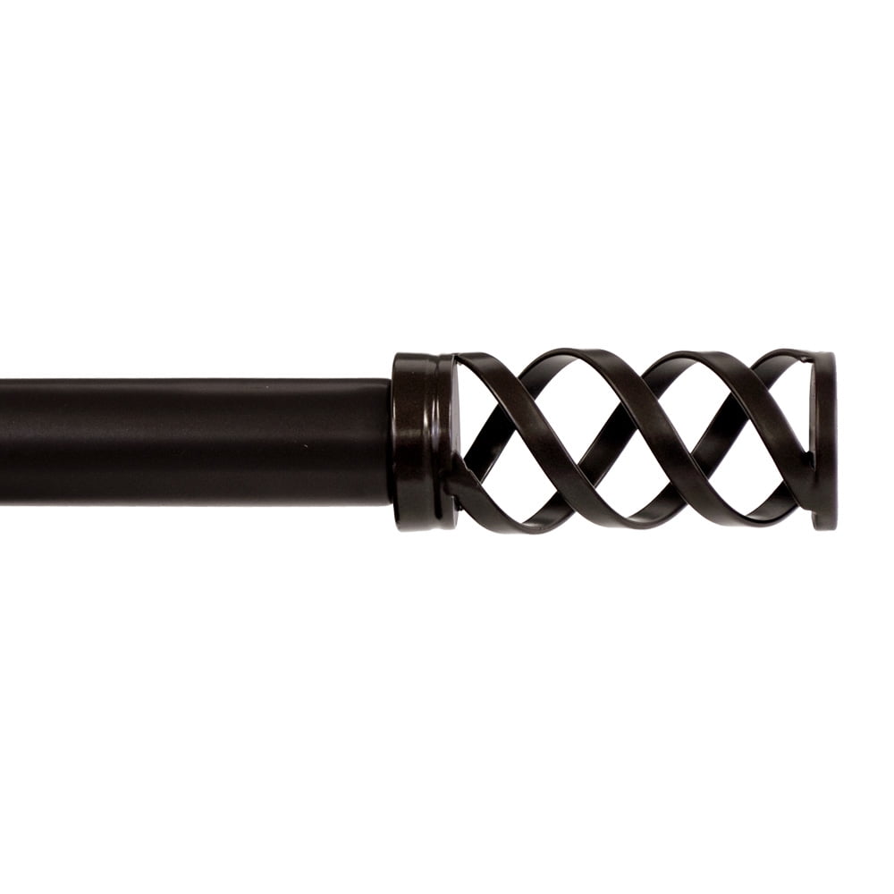 Aberdeen Cage 1" Single Drapery Rod & Hardware Set, 42"120" Bronze