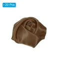 thumbnail image 3 of Uxcell Artificial Flowers Roses Heads Satin Ribbon Roses Fake Flowers Fabric Flowers Brown 20 Pack, 3 of 5