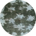 thumbnail image 1 of Ahgly Company Machine Washable Indoor Round Abstract Light Black Area Rugs, 3' Round, 1 of 7