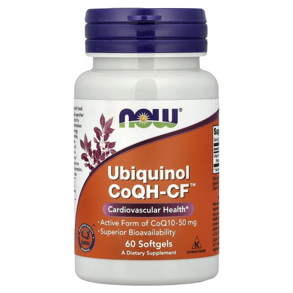 NOW Foods Ubiquinol CoQH-CF, 50 mg, 60 Softgels