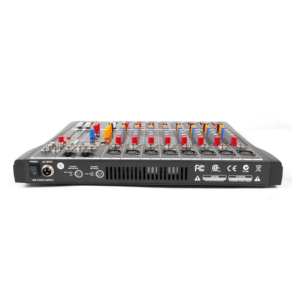 8-Channel Bluetooth Mixing Console Studio Audio Mixer Power Mixing Amplifier