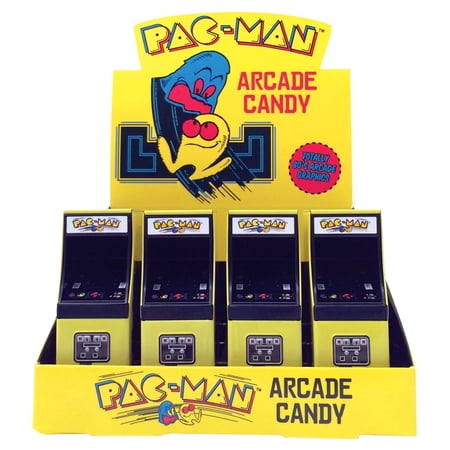 Pac-man Arcade Tin 0.6 Ounces of Strawberry Flavored Pac-Man Shaped Candies – 12 Count Display Box