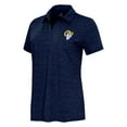 thumbnail image 2 of Women's Antigua  Heather Navy Los Angeles Rams Layout V-Neck Polo, 2 of 3