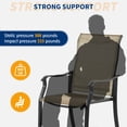 thumbnail image 4 of Techmilly Patio Chairs Set of 6, Outdoor Dining Chairs High Back with All Weather Breathable Textilene, Metal Frame for Lawn Garden Backyard Deck, Brown, 4 of 9
