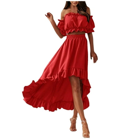 

Women s New One-Piece Collar Waistless Puff Sleeve Two-Piece Suit Dress Studio Apparel Dress Ritual Dress for plus Size Women