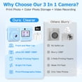 thumbnail image 7 of Zostuic Kids Instant Print Camera 30MP Digital Video Camera for Toddler Age 3-12 Years Old Selfie Camera Toy  with 32GB Memory Card and 4 Rolls of Printing Paper Pink, 7 of 7