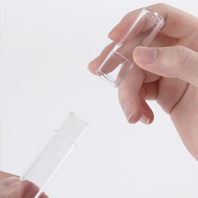Mobestech 10Pcs Eyelash Forcep Tube White Plastic Storage Container ...